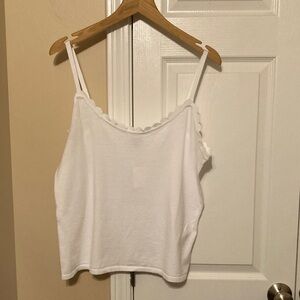 JCrew Factory scalloped sweater shell